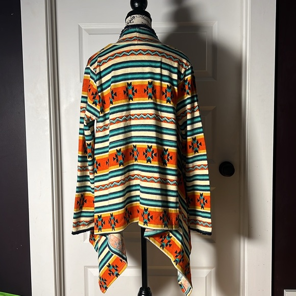 Altar’d State Open Aztec Southwestern Cardigan Sweater Sz Small Bold/Colorful - Picture 4 of 5